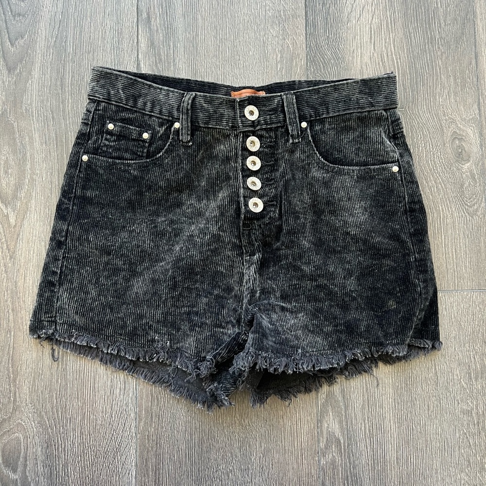 Pol Black Distressed Shorts